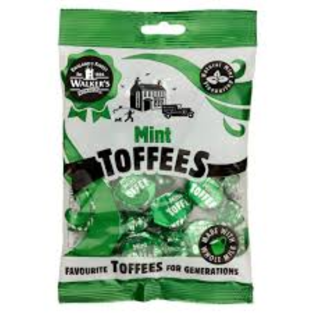 WALKERS MINT TOFFEES BAG 150G